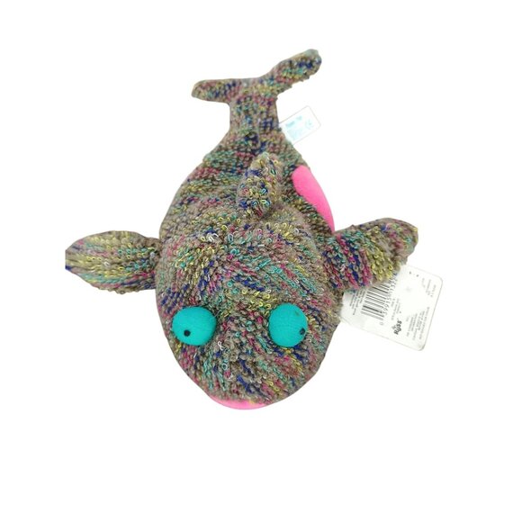 Russ Floppy Fish Plush‎ Toy Multicolor Knit Pink Accents - Picture 1 of 7
